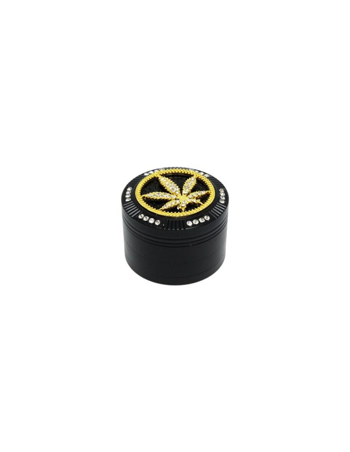 Grinder Negro Bling Bling de 4 Partes