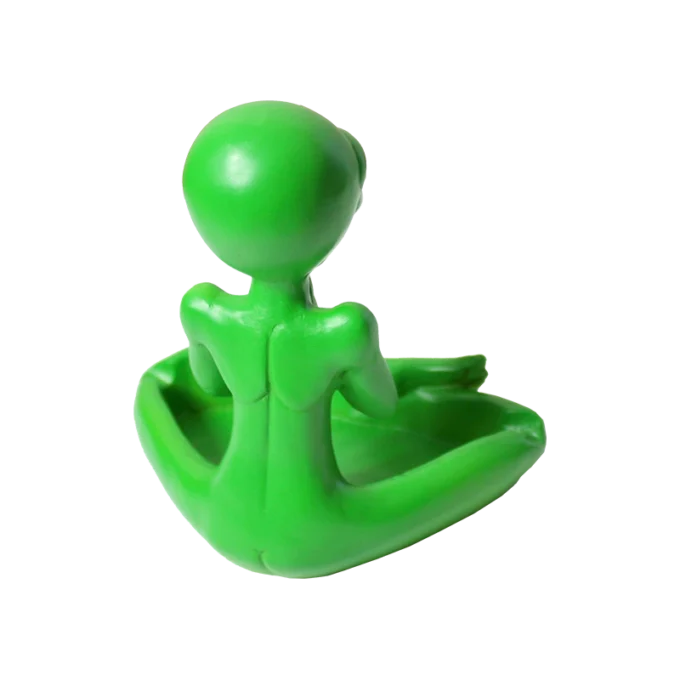 Cenicero Alien Verde Meditador – Diseño Original para Fumadores y Decoración Friki