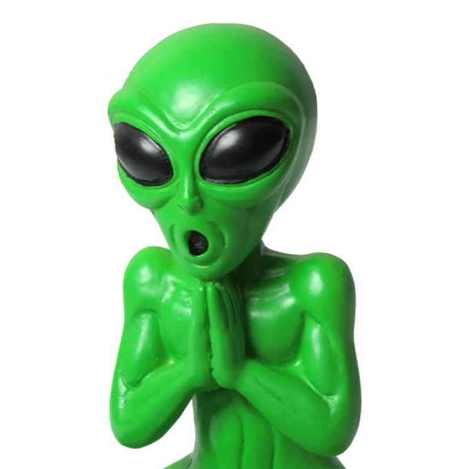 Cenicero Alien Verde Meditador – Diseño Original para Fumadores y Decoración Friki