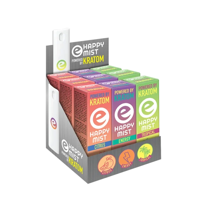 Happy Mist con Kratom – Vaporizador Natural Energizante y Relajante en Sabores Variados